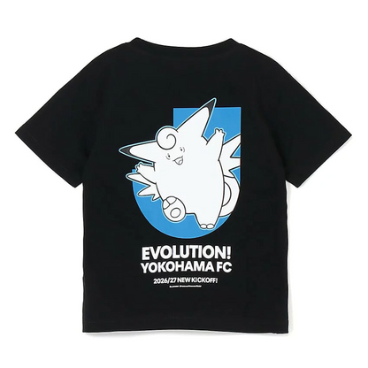 Clefable T-Shirt Black Kids Yokohama FC x Pokemon J.League | J.League Online Store