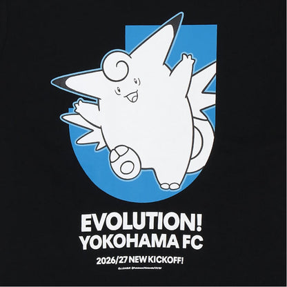 Clefable T-Shirt Black Kids Yokohama FC x Pokemon J.League | J.League Online Store