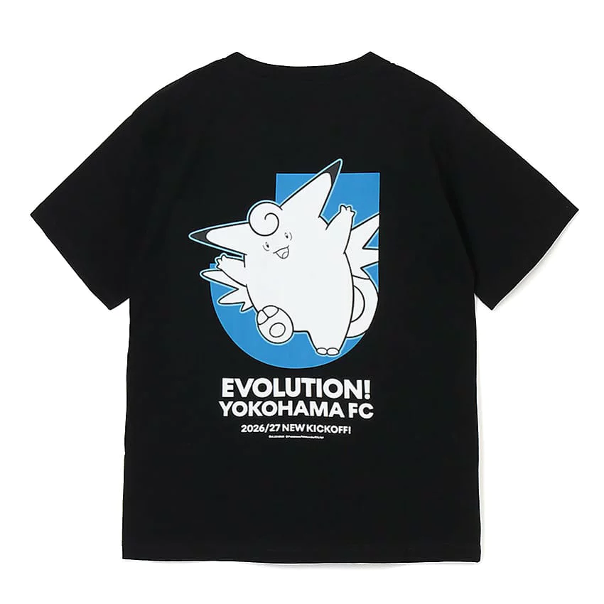 Clefable T-Shirt Black Yokohama FC x Pokemon J.League | J.League Online Store
