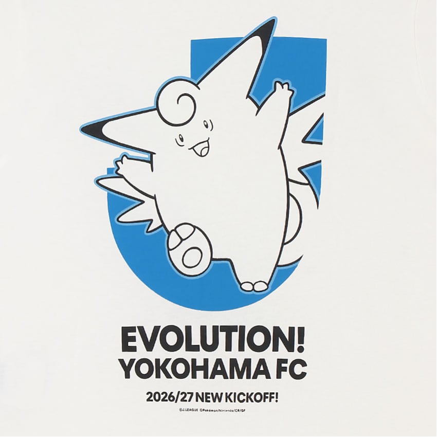 Clefable T-Shirt White Kids Yokohama FC x Pokemon J.League | J.League Online Store