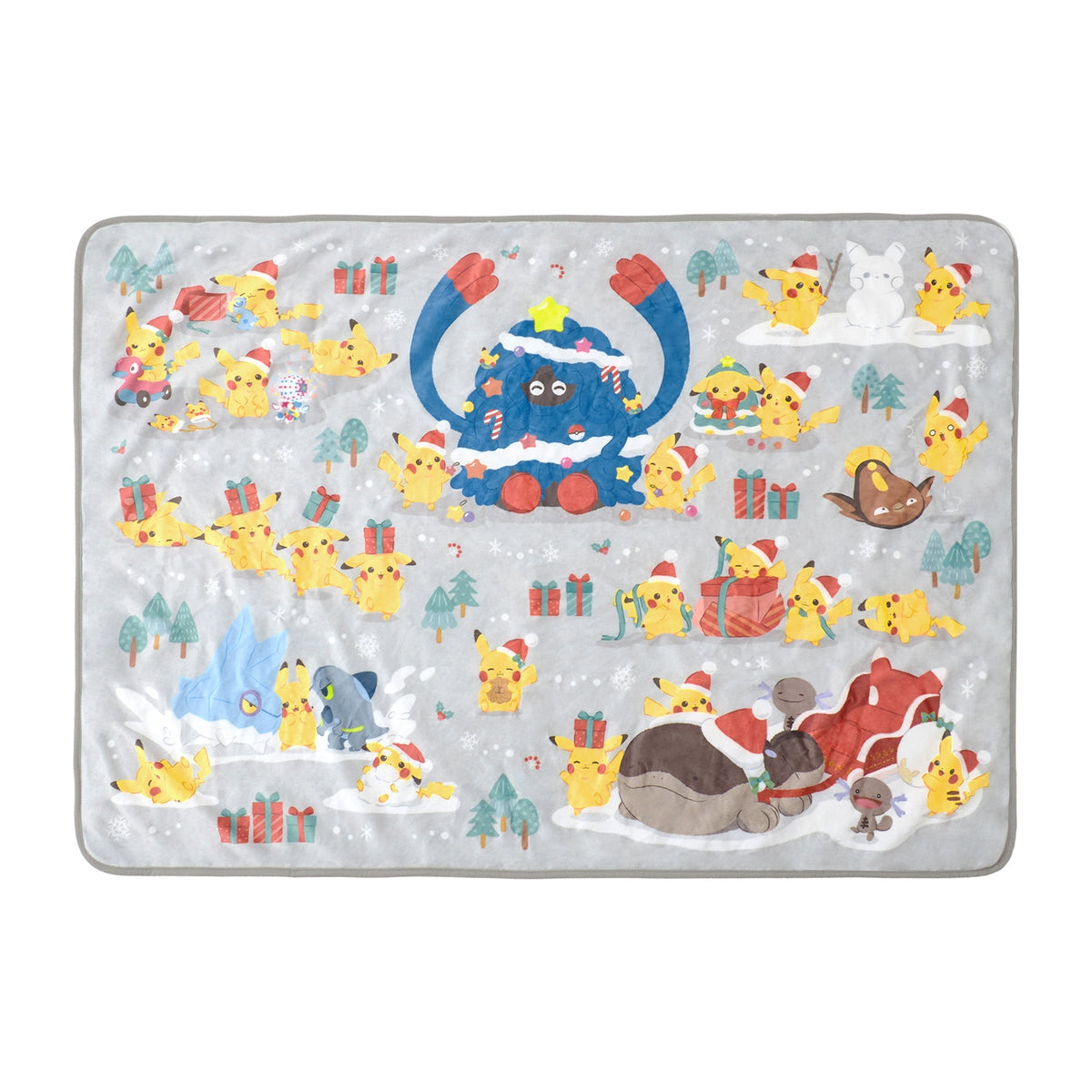 Cushion with Built-in Blanket Christmas JunbiChu! | Pokemon Center Japan