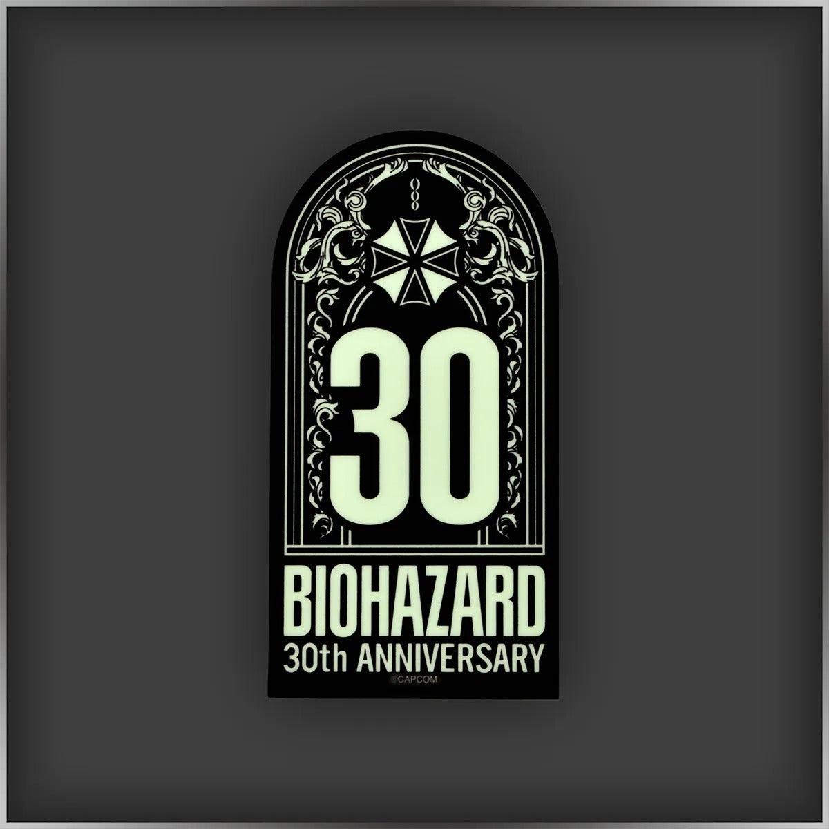 Glowing Sticker 30th Anniversary Logo | The World of Resident Evil 30th Anniversary Exhibition