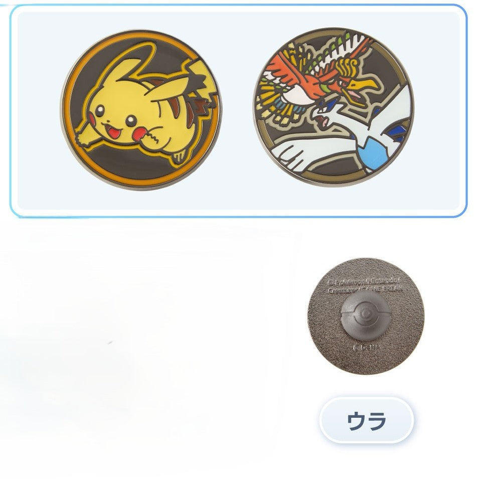 Pokémon Coin Shape Pin Set Pokémon Trading Card Game Pocket Pikachu & Ho-Oh Lugia | Pokémon Center Japan