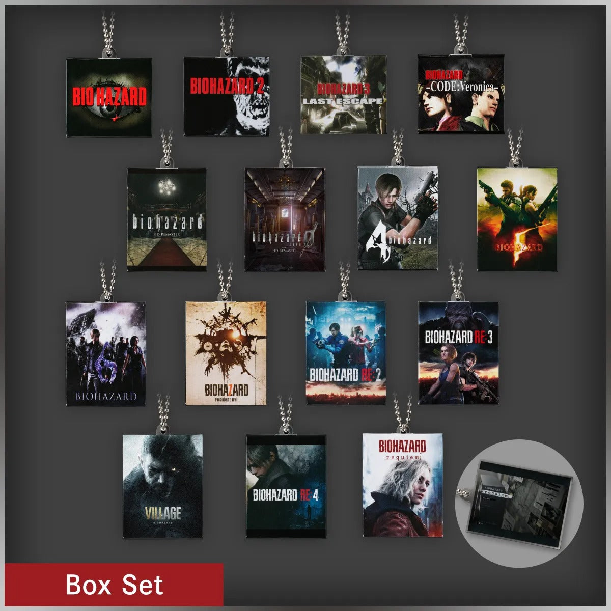 Box Art Keychain Box Set | The World of Resident Evil 30th Anniversary Exhibition