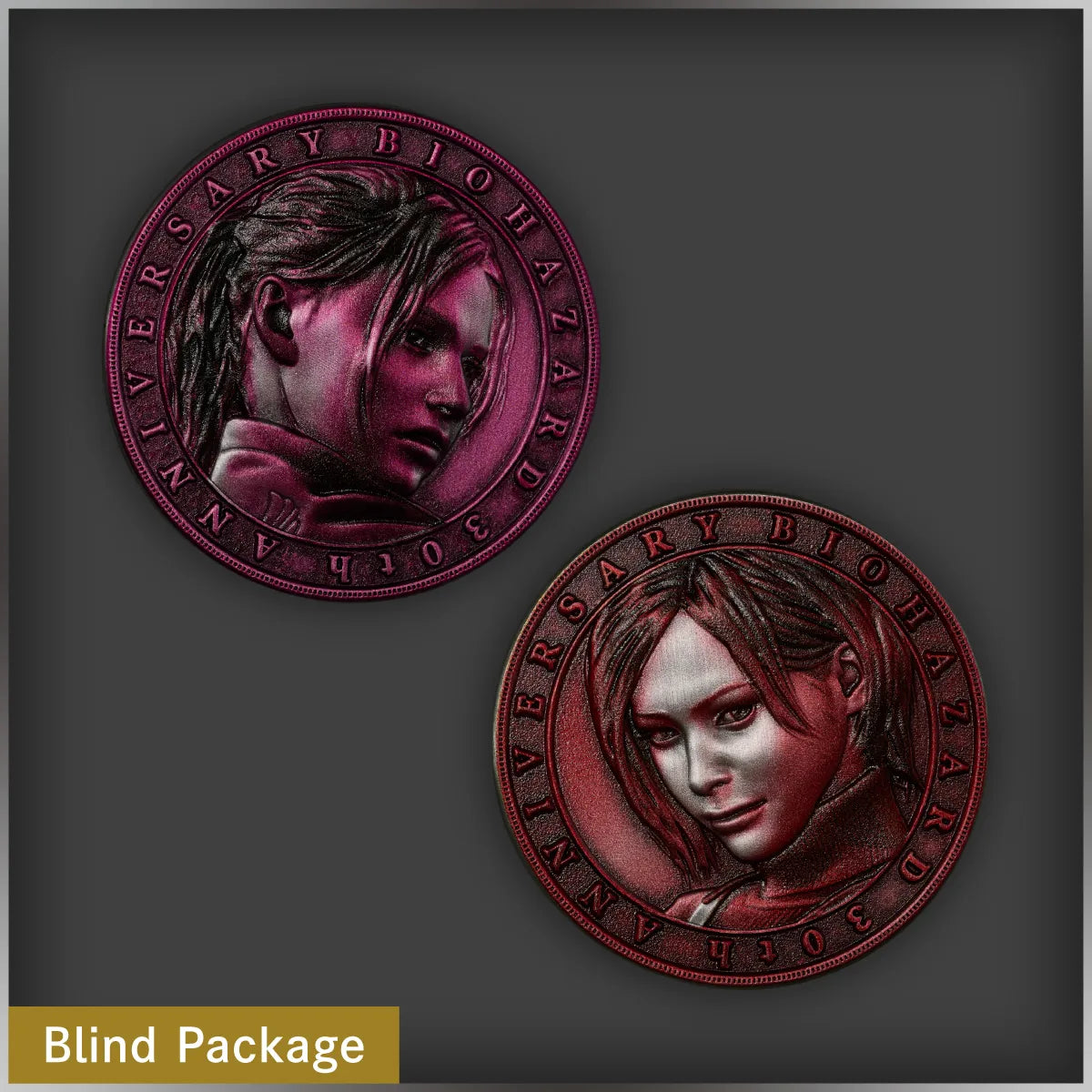 Antique Coin-Style Lapel Pin Blind Package | The World of Resident Evil 30th Anniversary Exhibition