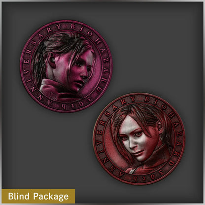 Antique Coin-Style Lapel Pin Blind Package | The World of Resident Evil 30th Anniversary Exhibition