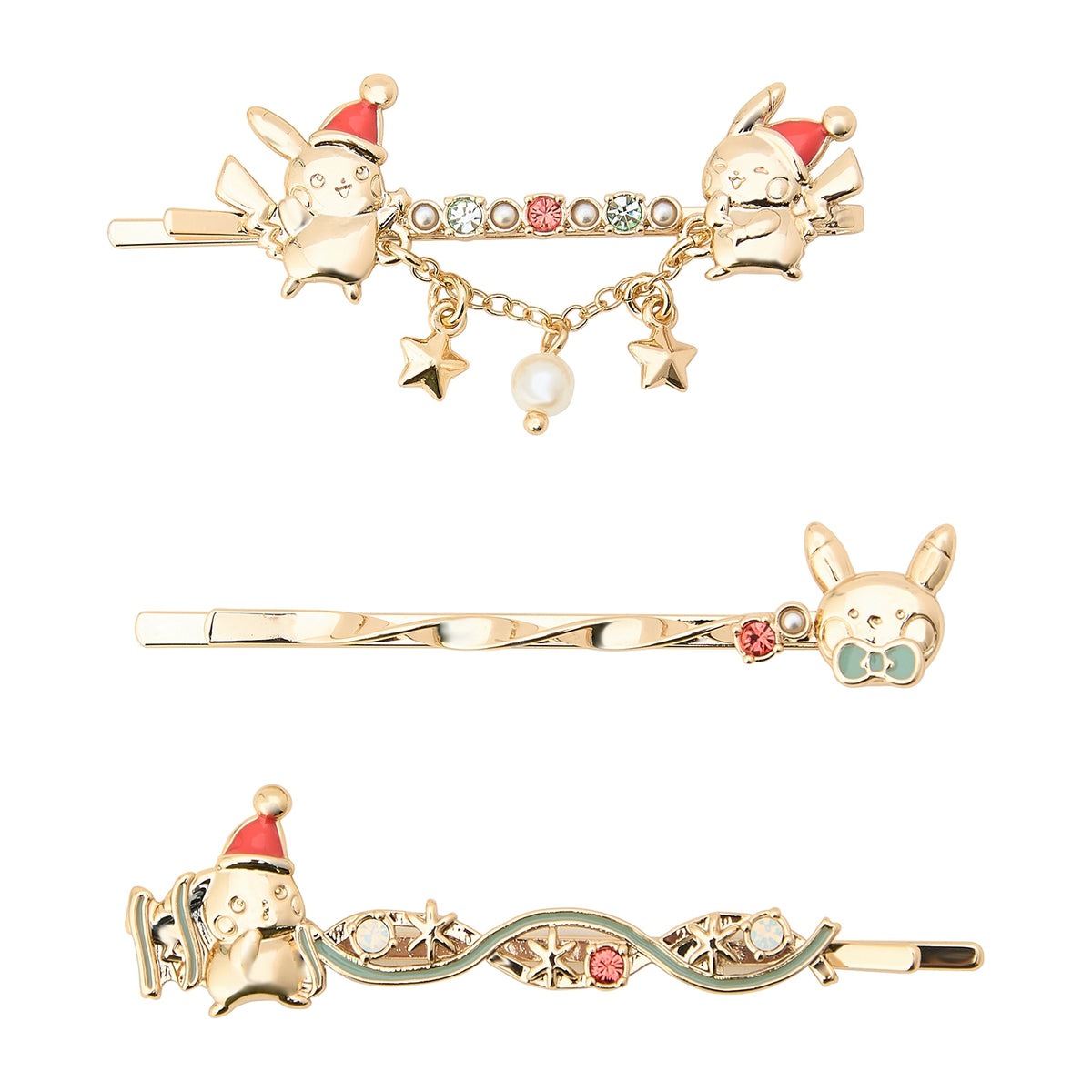 Hair Pins Christmas JunbiChu! | Pokemon Center Japan