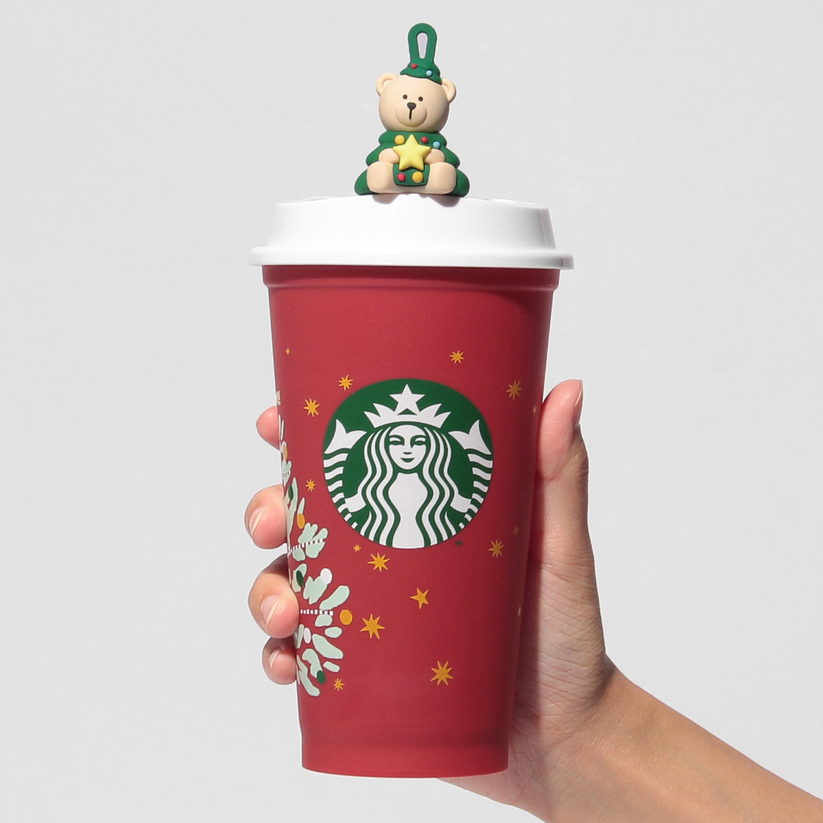 Holiday 2026 Reusable Cup Tree 473ml with Drink Hole Cap Bearista Tree | Starbucks Japan