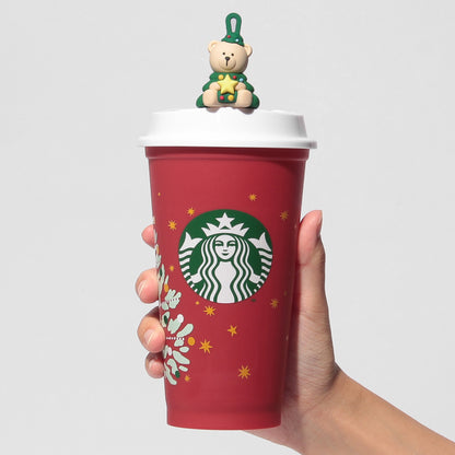 Holiday 2026 Reusable Cup Tree 473ml with Drink Hole Cap Bearista Tree | Starbucks Japan