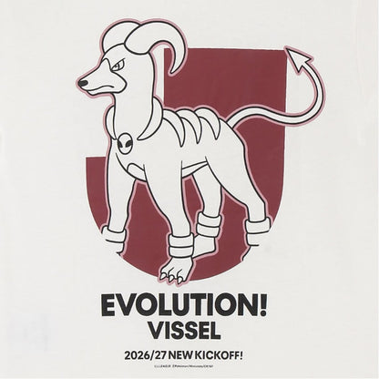 Houndoom T-Shirt White Kids Vissel Kobe x Pokemon J.League | J.League Online Store