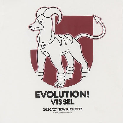 Houndoom T-Shirt White Vissel Kobe x Pokemon J.League | J.League Online Store