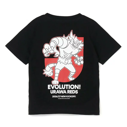 Incineroar T-Shirt Black Kids Urawa Reds x Pokemon J.League | J.League Online Store