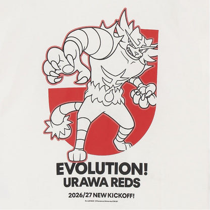 Incineroar T-Shirt White Kids Urawa Reds x Pokemon J.League | J.League Online Store