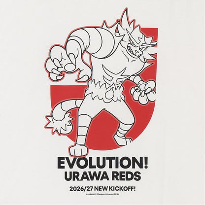 Incineroar T-Shirt White Urawa Reds x Pokemon J.League | J.League Online Store