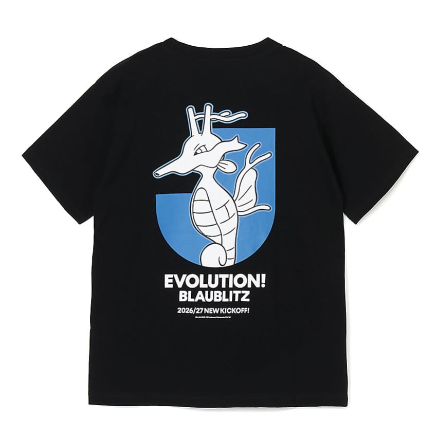 Kingdra T-Shirt Black Blaublitz Akita x Pokemon J.League | J.League Online Store
