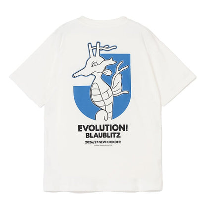 Kingdra T-Shirt White Blaublitz Akita x Pokemon J.League | J.League Online Store