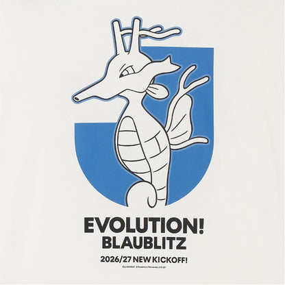 Kingdra T-Shirt White Blaublitz Akita x Pokemon J.League | J.League Online Store