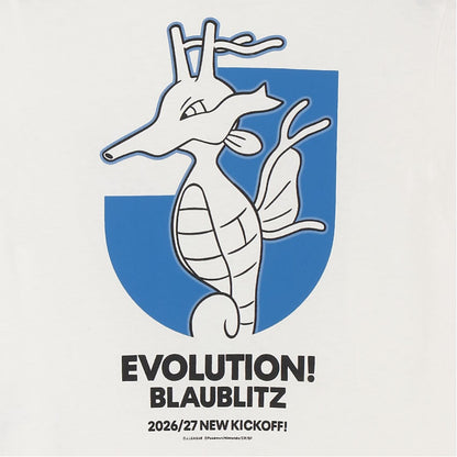 Kingdra T-Shirt White Kids Blaublitz Akita x Pokemon J.League | J.League Online Store