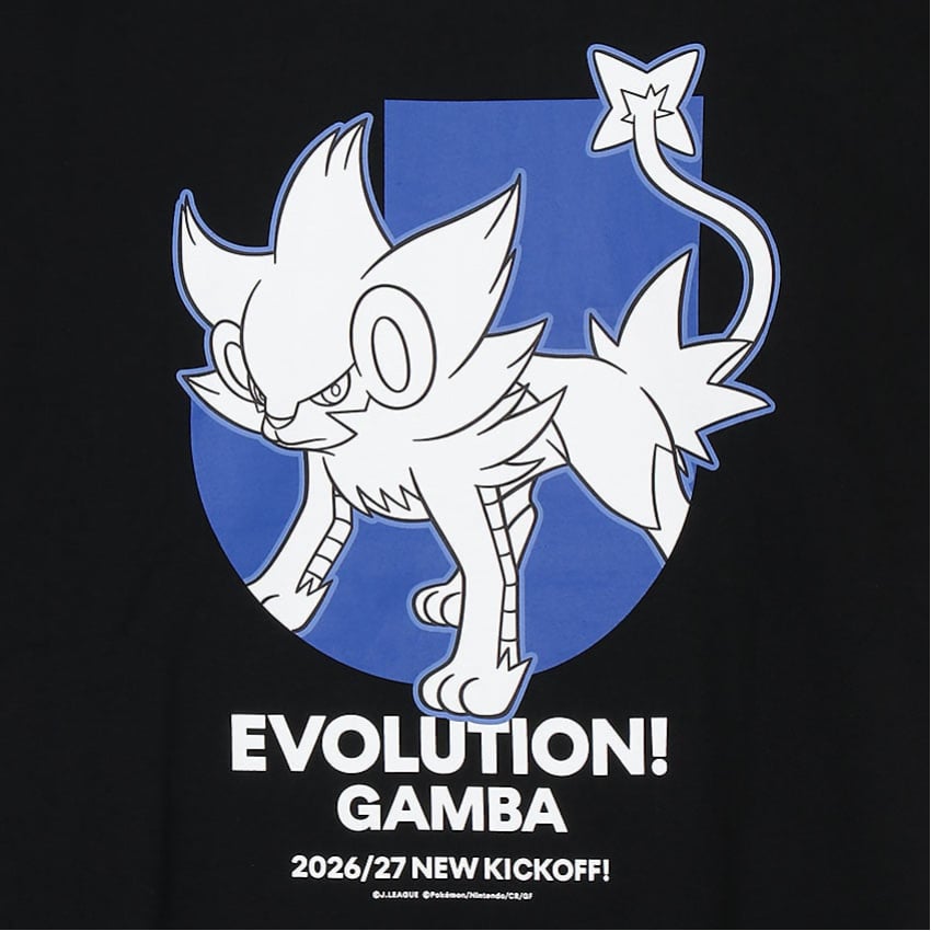 Luxray T-Shirt Black Gamba Osaka x Pokemon J.League | J.League Online Store