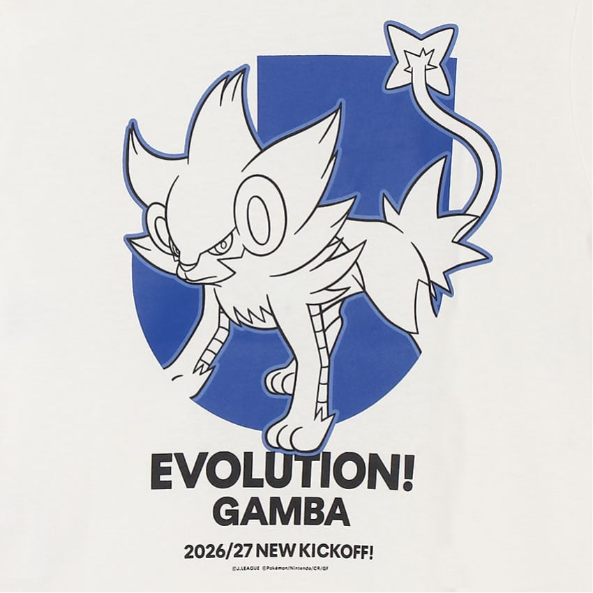 Luxray T-Shirt White Kids Gamba Osaka x Pokemon J.League | J.League Online Store