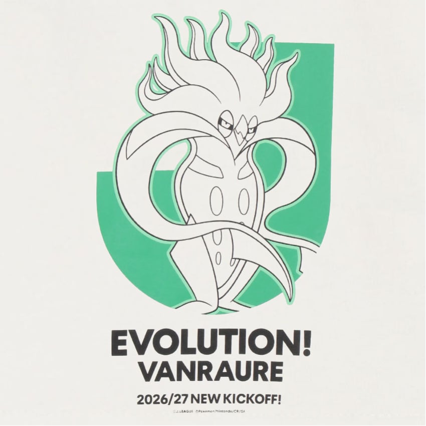 Malamar T-Shirt White Kids Vanraure Hachinohe x Pokemon J.League | J.League Online Store
