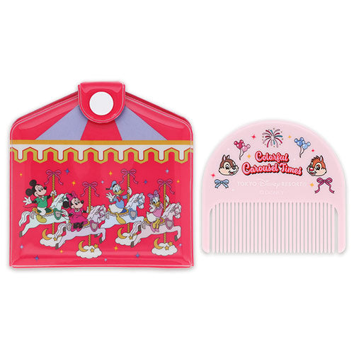 Mickey Mouse and Friends Comb and Mirror Set Colorful Carousel Times | Tokyo Disney Resort