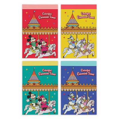 Mickey Mouse and Friends Memo 4-Piece Set Colorful Carousel Times | Tokyo Disney Resort