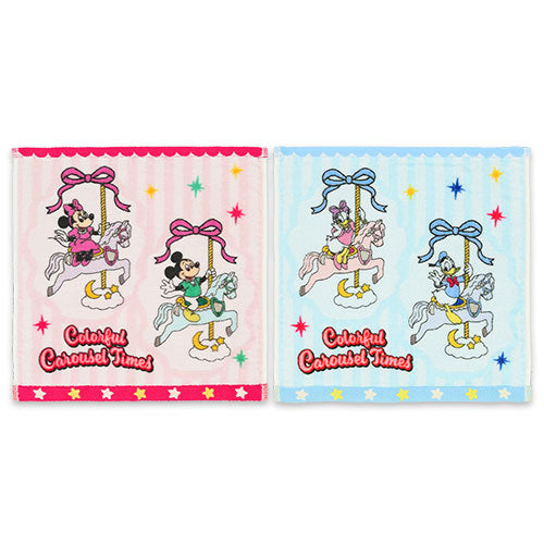 Mickey Mouse and Friends Mini Towel 2-Piece Set Colorful Carousel Times | Tokyo Disney Resort