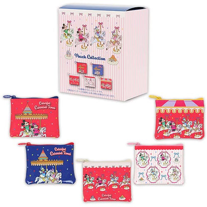 Mickey Mouse and Friends Pouch Complete Set of 5 Colorful Carousel Times | Tokyo Disney Resort