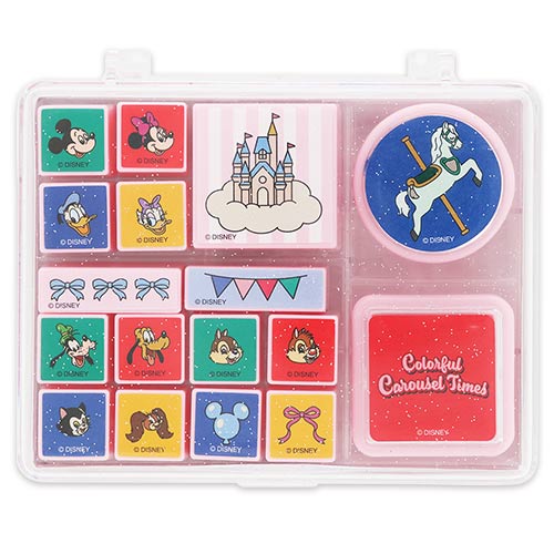 Mickey Mouse and Friends Stamp Set Colorful Carousel Times | Tokyo Disney Resort