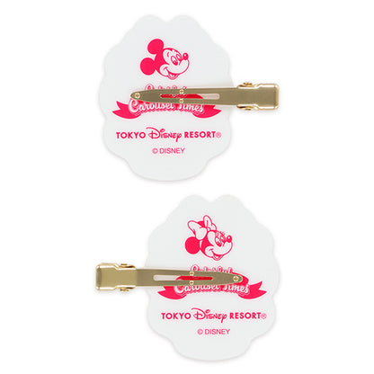 Mickey Mouse and Minnie Mouse Hair Clip 2-Piece Set with Sequins Colorful Carousel Times | Tokyo Disney Resort