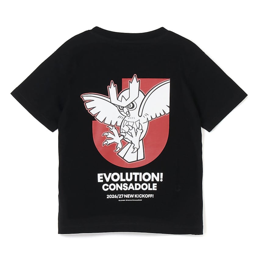 Noctowl T-Shirt Black Kids Hokkaido Consadole Sapporo x Pokemon J.League | J.League Online Store