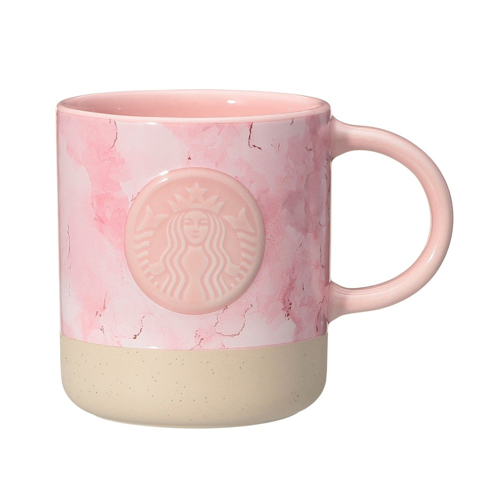 Starbucks Japan SAKURA Shine Brightly 2026 collection merchandise. Limited edition series featuring glitter pink stainless bottles, Stanley collaboration tumblers in pink gradient, and color-changing cups. The design theme highlights vivid spring colors, metallic gold accents, and bright cherry blossom patterns.