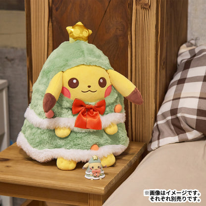 Pikachu Christmas Tree Play Mochi-Fluffy Plush Christmas JunbiChu! | Pokemon Center Japan