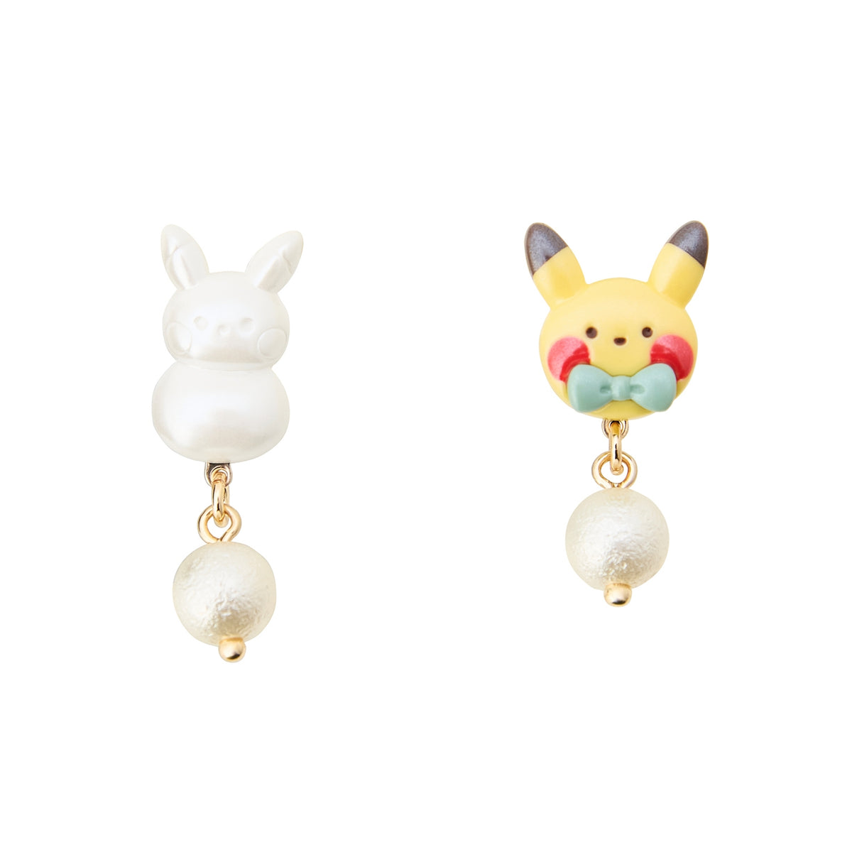 Pikachu Snowman & Ornament Pierced Earrings Christmas JunbiChu! | Pokemon Center Japan