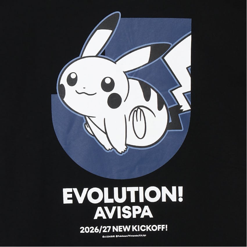 Pikachu T-Shirt Black Avispa Fukuoka x Pokemon J.League | J.League Online Store