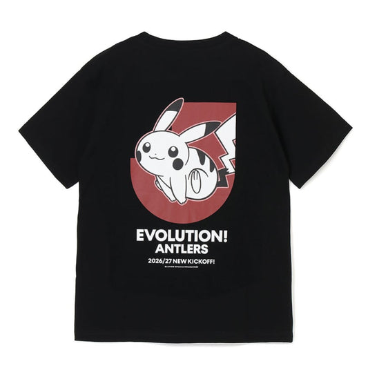 Pikachu T-Shirt Black Kashima Antlers x Pokemon J.League | J.League Online Store