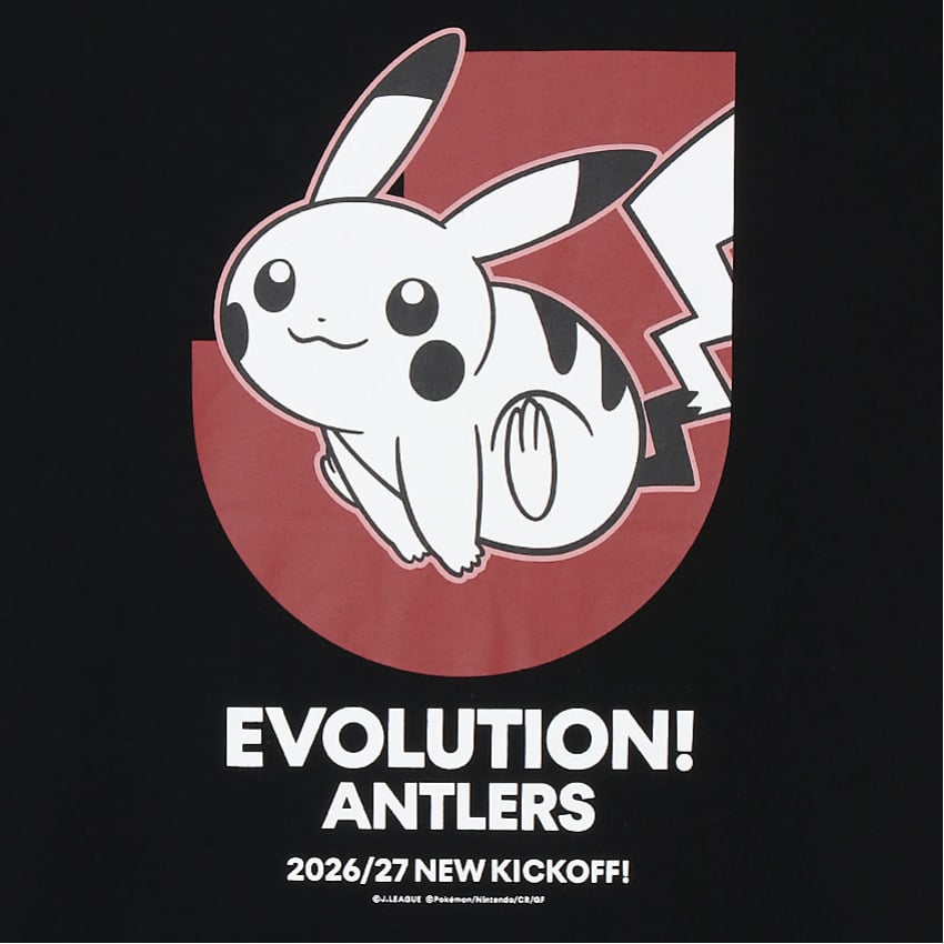 Pikachu T-Shirt Black Kashima Antlers x Pokemon J.League | J.League Online Store
