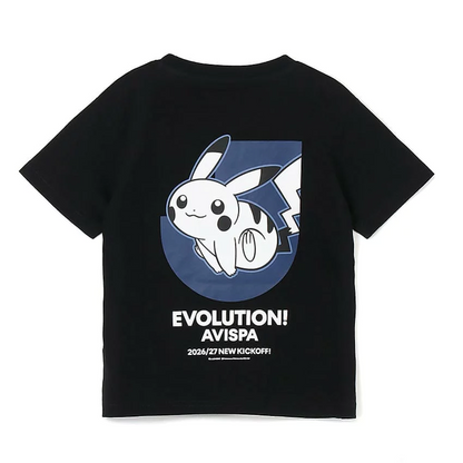 Pikachu T-Shirt Black Kids Avispa Fukuoka x Pokemon J.League | J.League Online Store