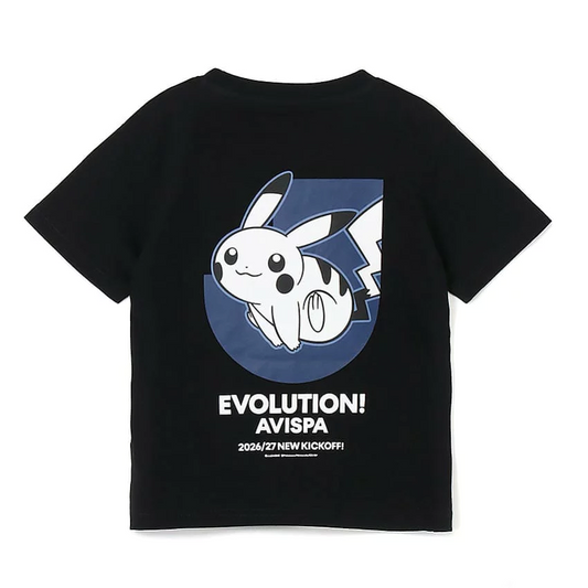 Pikachu T-Shirt Black Kids Avispa Fukuoka x Pokemon J.League | J.League Online Store