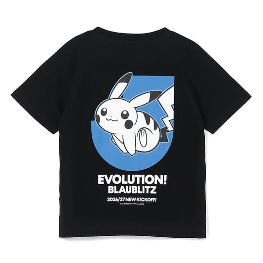 Pikachu T-Shirt Black Kids Blaublitz Akita x Pokemon J.League | J.League Online Store