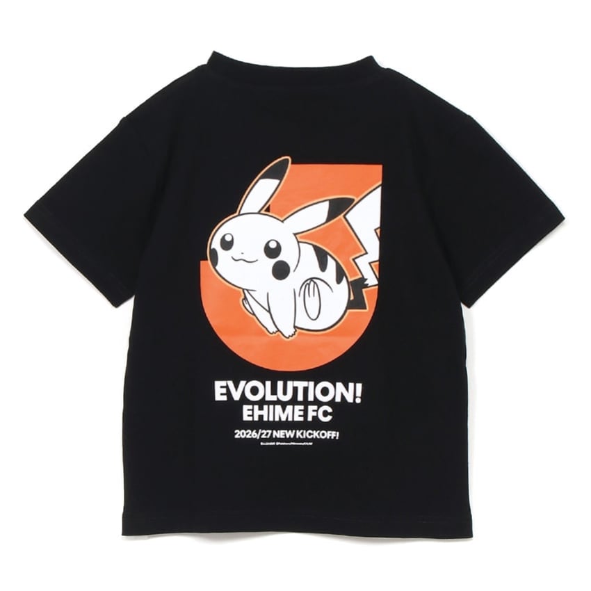 Pikachu T-Shirt Black Kids Ehime FC x Pokemon J.League | J.League Online Store