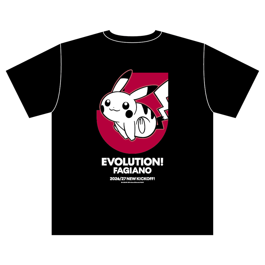 Pikachu T-Shirt Black Kids Fagiano Okayama x Pokemon J.League | J.League Online Store