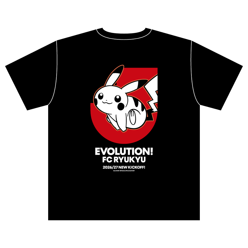 Pikachu T-Shirt Black Kids FC Ryukyu x Pokemon J.League | J.League Online Store