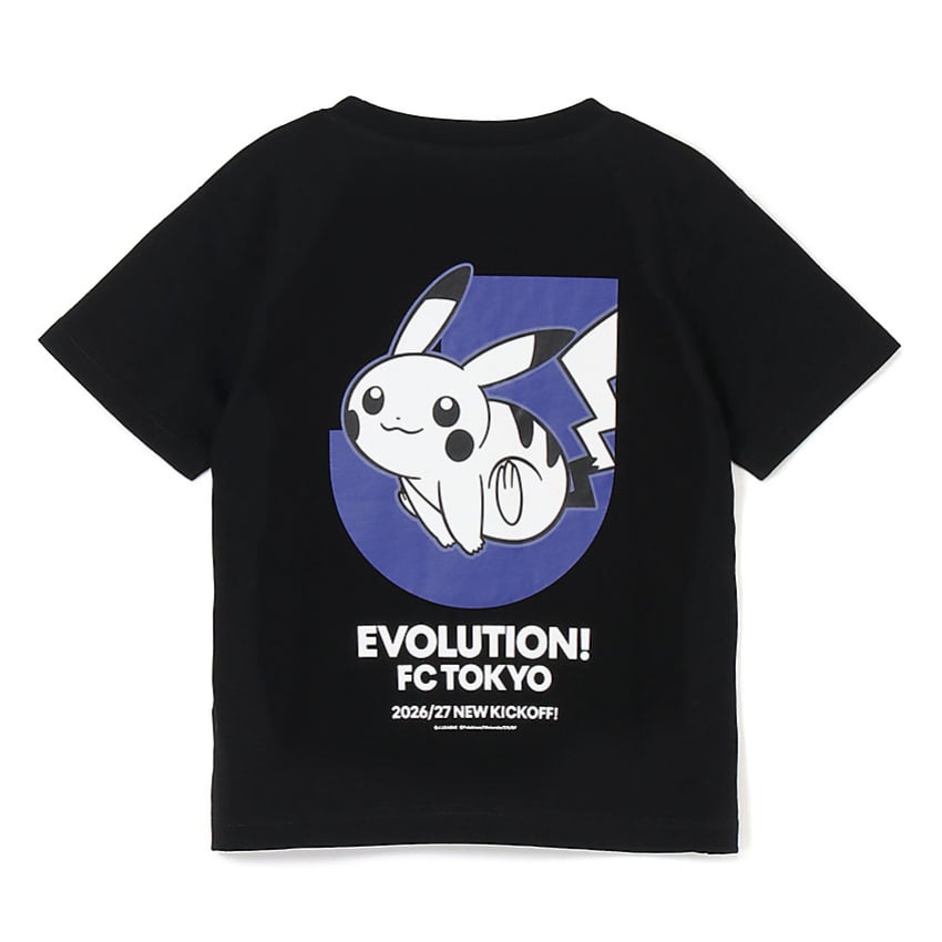 Pikachu T-Shirt Black Kids FC Tokyo x Pokemon J.League | J.League Online Store