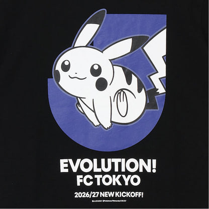 Pikachu T-Shirt Black Kids FC Tokyo x Pokemon J.League | J.League Online Store