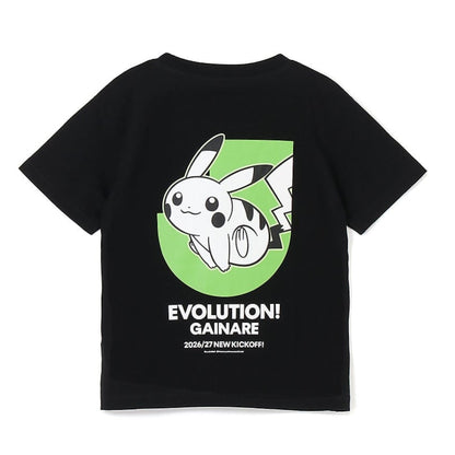 Pikachu T-Shirt Black Kids Gainare Tottori x Pokemon J.League | J.League Online Store