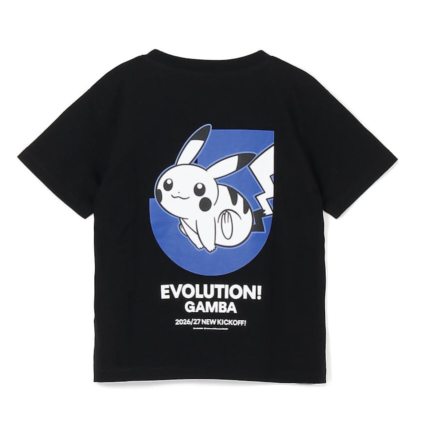 Pikachu T-Shirt Black Kids Gamba Osaka x Pokemon J.League | J.League Online Store