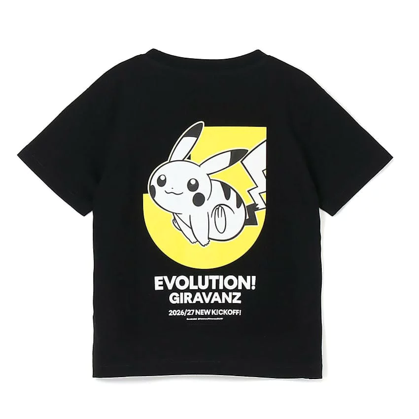 Pikachu T-Shirt Black Kids Giravanz Kitakyushu x Pokemon J.League | J.League Online Store