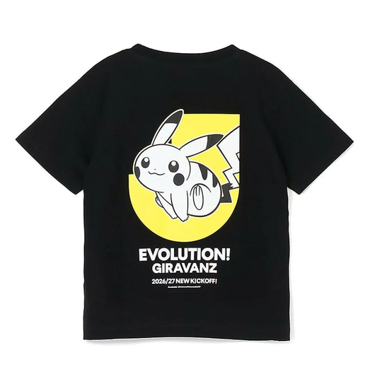 Pikachu T-Shirt Black Kids Giravanz Kitakyushu x Pokemon J.League | J.League Online Store